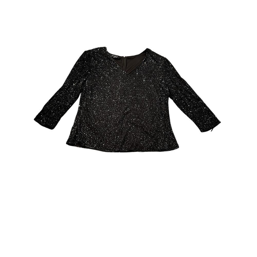 JKARA Long Sleeve Beaded Top Size 2x